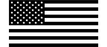 Black and White American flag icon