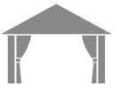 Gray awning icon