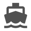 gray, large boat icon