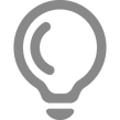 Gray lightbulb icon