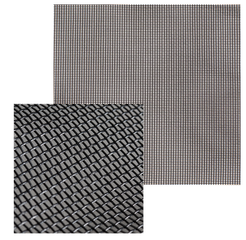 Twitchell black, open mesh fabric sample