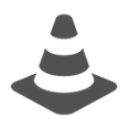 gray safety cone icon